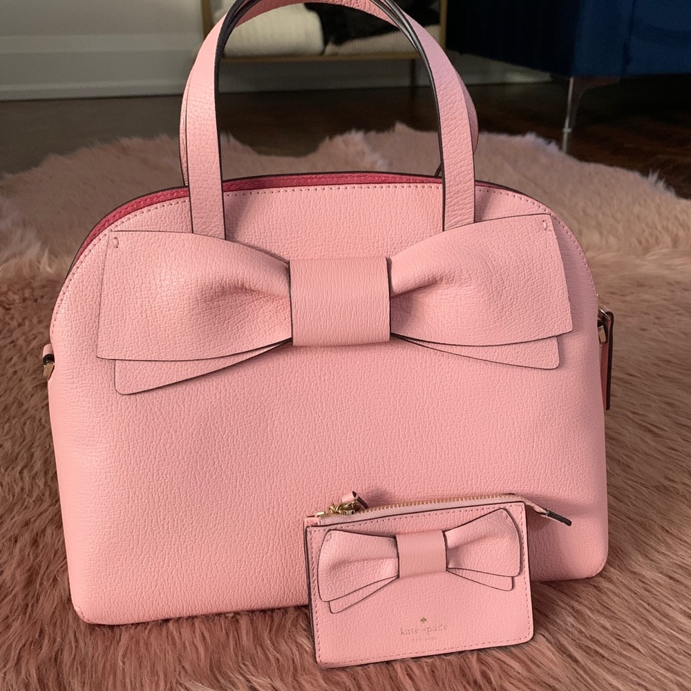 KATE SPADE Pink Box Purse & Wallet Set